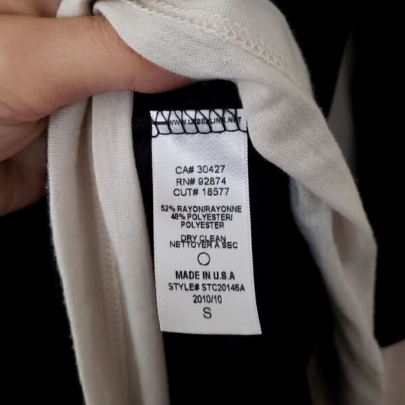 Splendid Cowl Neck Black and White Top S - Picture 5 of 5